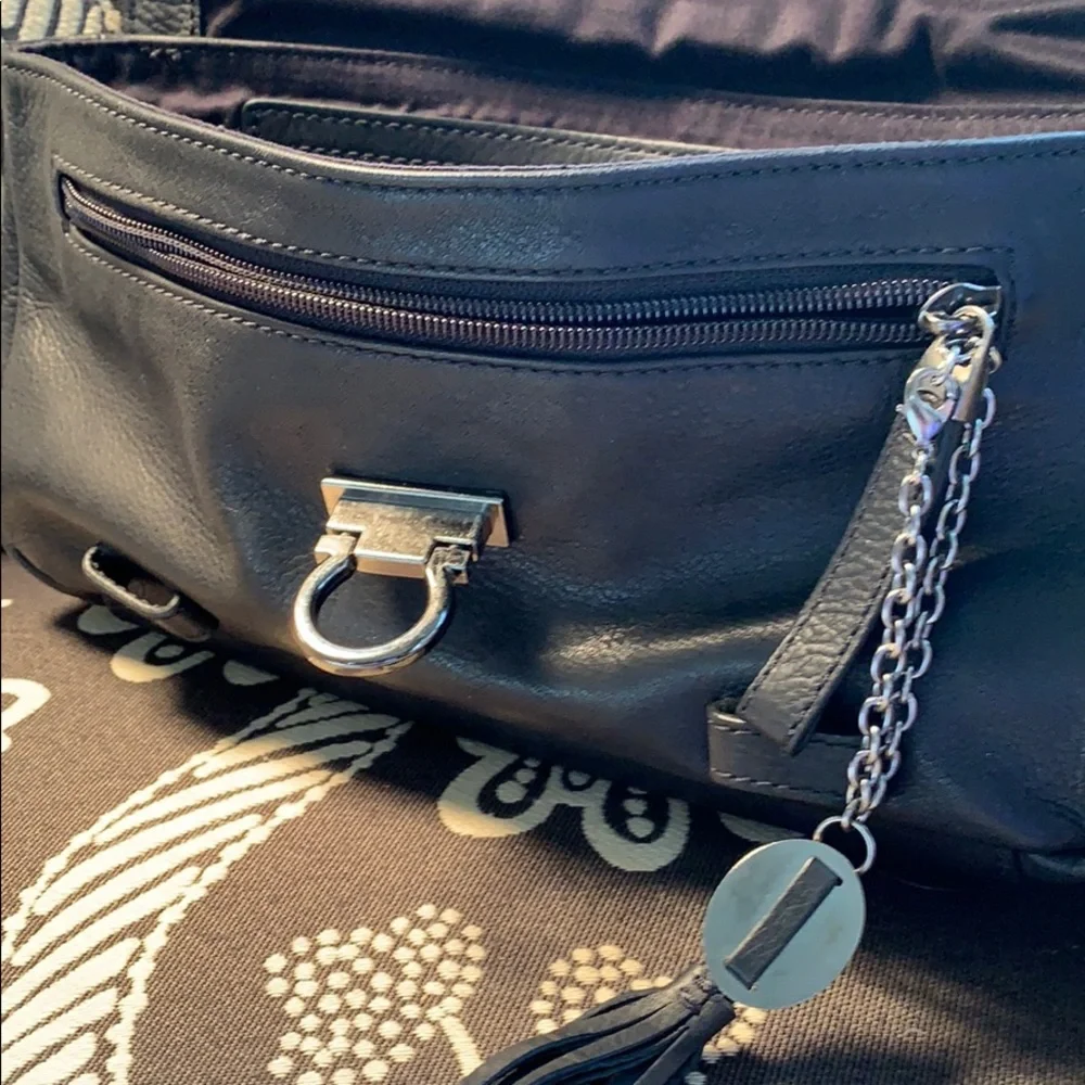Crown Clutch Black Leather NWOT